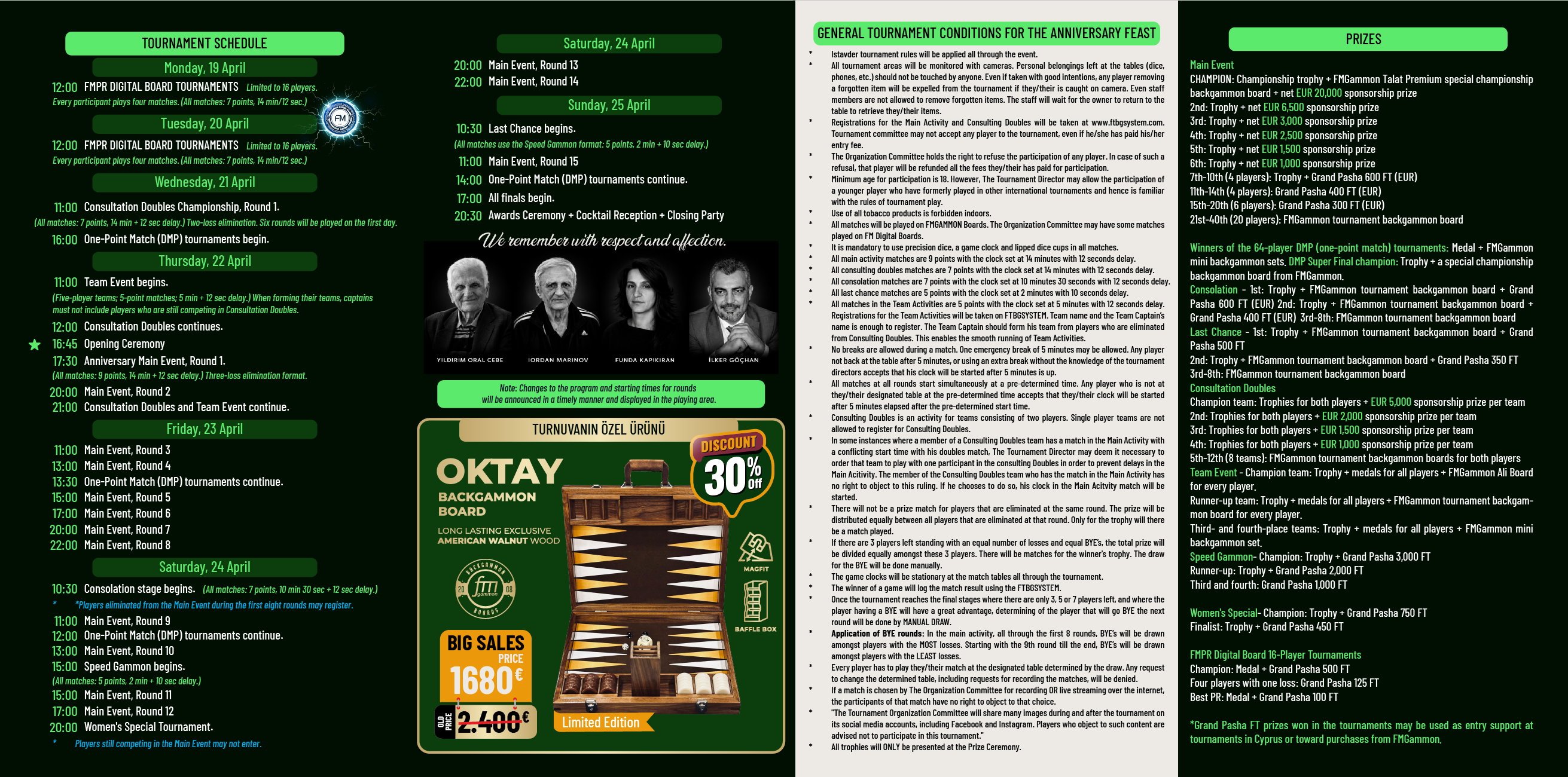 19th Anniversary Backgammon Feast