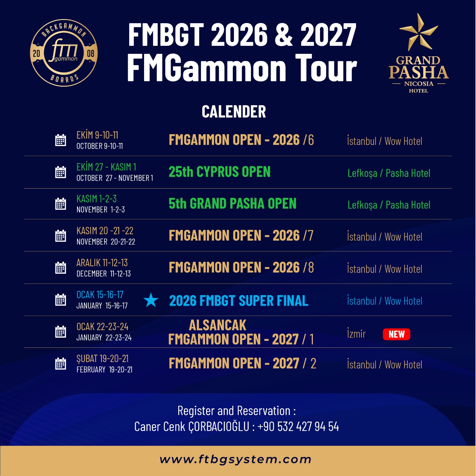 Fmgammon Tour 2026-2027